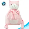Lovely stuffed soft pink cat toy candy sweet bag for girl plush cat backpack