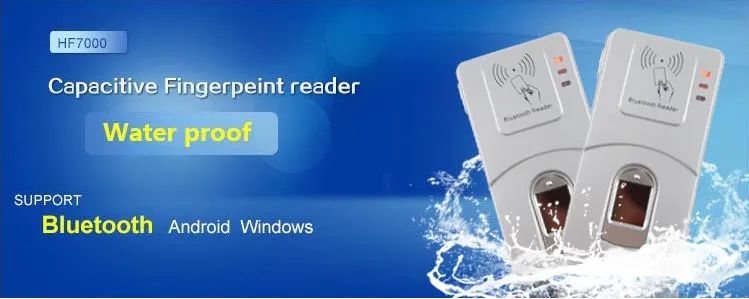 CE Certification Alloy Bluetooth Fingerprint Reader Wireless RFID Card Scanner HF7000