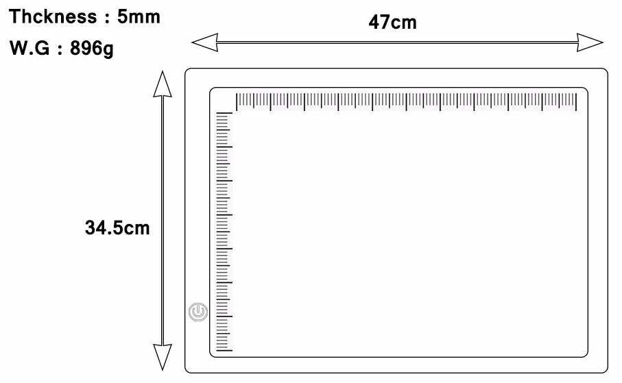 a3 size led extra thin lighting box 5mm drawing artracer stencil