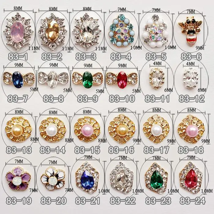 2016 new Luxury 3d rhinestones nail art decoration