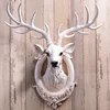 Handmade home decoration polyresin deer head wall mounted with antlers