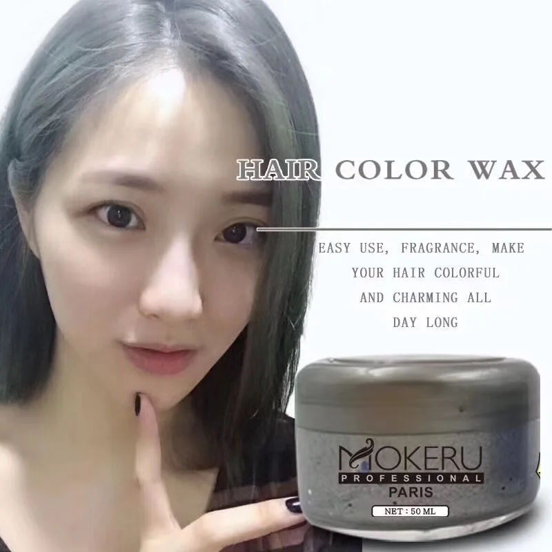 Mokeru Popular Party Fast Styling Temporary Silver Color Hair Wax