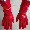 Red PVC household gloves sanded flannelette lining household gloves gardening wash car work gloves