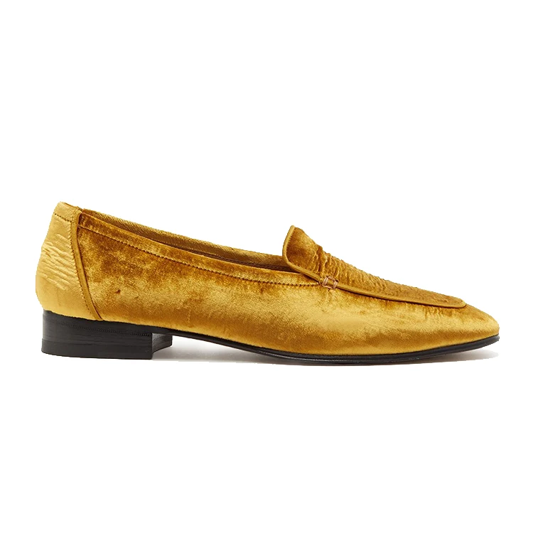 Velvet Loafers Elegant Flat Casual 