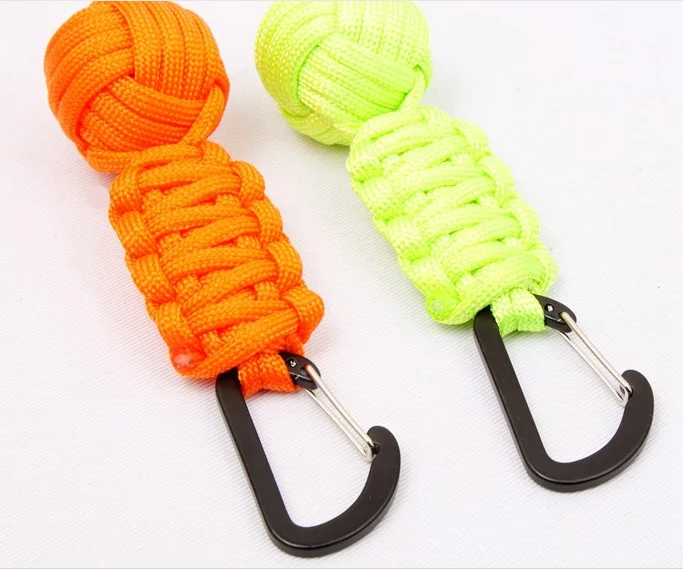 Hand Woven Rope Keychain Braided Ball Style Paracord Survival Keychain