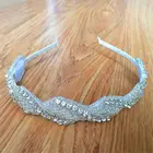 Shiny beautiful korean bridal hair accessories glass flower headband wedding accessories crystal hair band