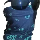 Diamond half Face Mask Mint Green Motorcycle Ski Biker sport headwear Multifunction neck tubular seamless Bandanas for custom