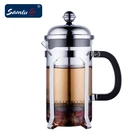 Cheap stainless steel heat resistant borosilicate glass french press coffee maker
