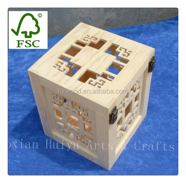 laser cut wooden storage gift box for christmas decoration