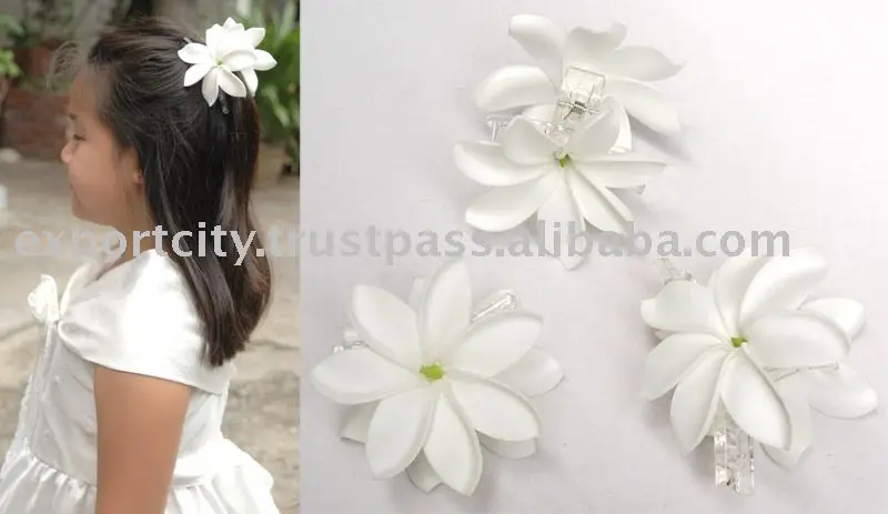 flower girls flower foam flower hair claws kids and bride