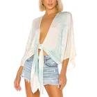 Factory OEM summer ladies V neck fashion batik silk shirt