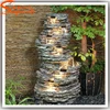 Factory price resin water fountains fake stone walls garden small waterfall fountains indoor