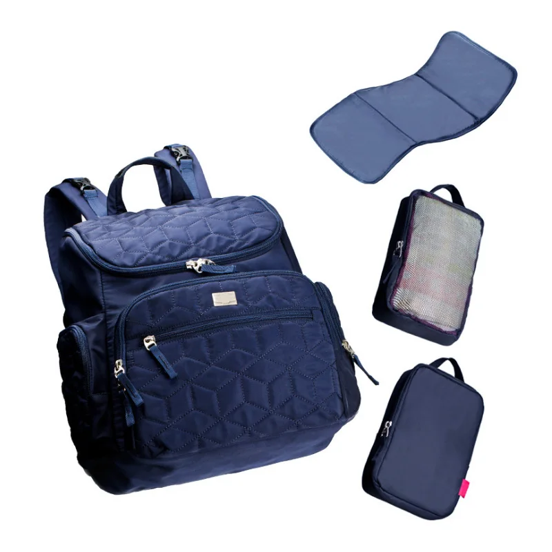 Baby Diaper Bags Anti Theft Multifunction Nappy Pad Mummy Travel Baby Care Milk Bottle Insulation Bag Portable Backpack BB6013 (2)