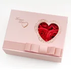 Custom Lovely design pink paper bag gift packaging Necklace jewellery box packing