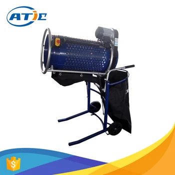 Rotary vibrating compost sifter, portable soil sifter machine with rotary screens, garden functional electric soil sifter