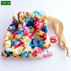 Eco friendly custom pattern private menstrual cup pouch cotton mini drawstring bags