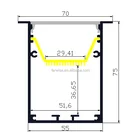 LED Linear Light Diffuser Aluminum Profile