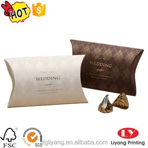 hot sale customized wedding gift pillow box for candy chocolate