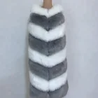 Women Jackets Knitted Rabbit Fur Vest Faux Rabbit Fur Vest