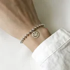 Hot Sale Simple Jewelry 925 Sterling Silver Smiling Face Adjustable Bracelet For Women