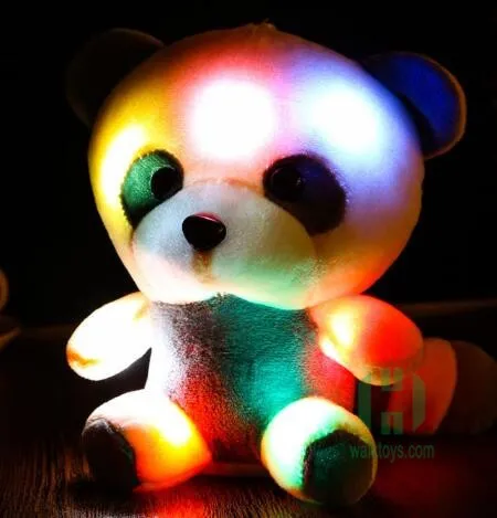 lovely led flash light large panda doll glowing teddy bear hug