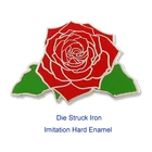 Custom high quality flower lapel pin hard/soft enamel rose metal badges with rubber clutch
