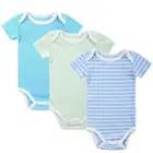 colorful stripe baby romper baby bodysuit with short sleeve baby clothes