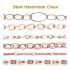 Stainless steel handmade jewellery chains catalog - many different styles fancy charm stainless steel chain for jewelry making