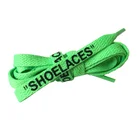 Flat green color 160cm OFF-WHITE shoelace alternative ideal replacement laces for the sneakers
