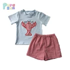 latest design children boutique clothing suit kids clothes baby summer clothes 2 pieces boys sets