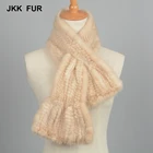 Great Quality Real Mink Fur Scarf Warm Knitted Muffler New Arrival Shawl