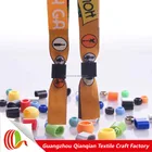 Popular fashion polyester woven wedding favor plastic event wristbands