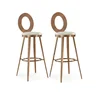 Bar furniture Used Cheap Metal Gold bar stools for sale
