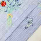 New Arrival 100% Polyester Floral Butterfly Printed Weft Seersucker Fabric Wholesale