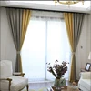 Living Room Furniture European Style Window Curtains Blackout Sunscreen Pure Color Splicing Curtains For The Living Room