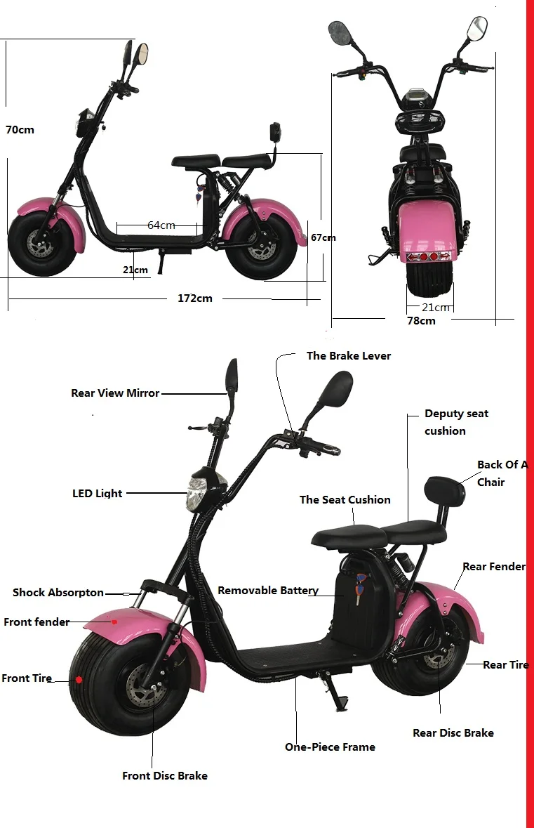 Used Adult Ce Support Electric Scooters 1600w 48v Buy Used Adult