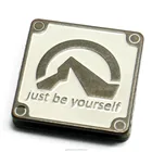 Square custom logo metal logo label name plate for handbag