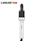 LAMSAM Best Selling Products 2018 Dual Voltage Electric Rotating Hair Curling Iron Wand Roller For Household
