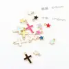 Wholesale Mixed Jesus Cross Star Designs Enamel Beads Charms for jewelry making
