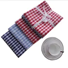 yarn-dyed red striped blue striped tea towel kitchen towel dish towel in stock