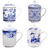 Blue-and-white And Eco-friendly Custom Printed Tea Cups Personalized Coffee Mugs Ceramic Mug Bone China