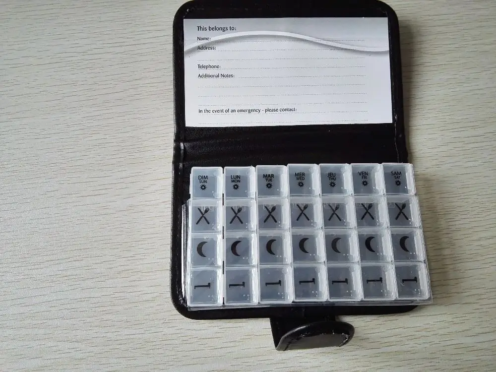 7 Day Weekly Pill Travel Medicine Box Dispenser Tablet Holder Organiser 7 Day Pill Wallet
