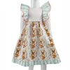 2019 Hot sale kids clothes Wholesale Chilrden's boutique clothing rabbit print Easter day baby girls dresses
