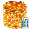 33ft 100 LED String Lights Waterproof Christmas Fairy Decorative Copper Wire Light for Bedroom Patio Wedding Party