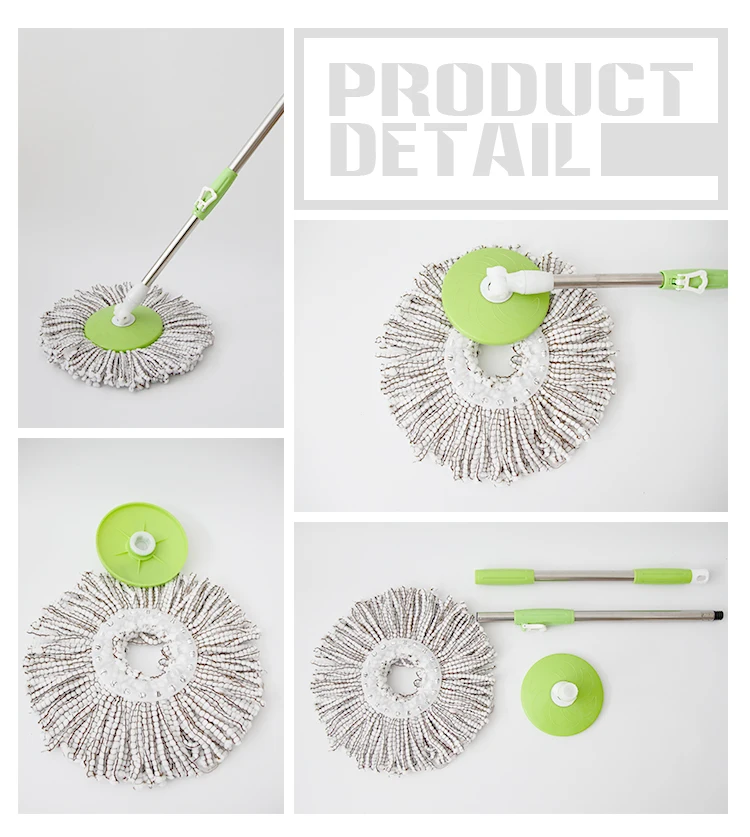 360 Degree Rotating Microfiber Magic Hand Mop With Stainless Pole