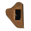 Concealed Carry Genuine Suede Leather IWB Gun Holster Metal Belt Clip for Glock 26,27,33,43. Springfield XDS. S&W