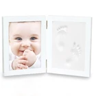 2019 hot sale China Manufacturer Colorful Clay Baby Handprint footprint Photo Frame