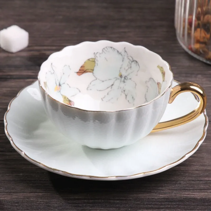 Wholesale Ceramic Custom Printed Tea Cups And Saucers Coffee Cup Buy