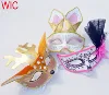 Customized Fashionable Halloween Luohe Wic Feather Masquerade Plastic Black The Only Masks