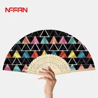 Custom Wedding hand folding bamboo fan as gifts